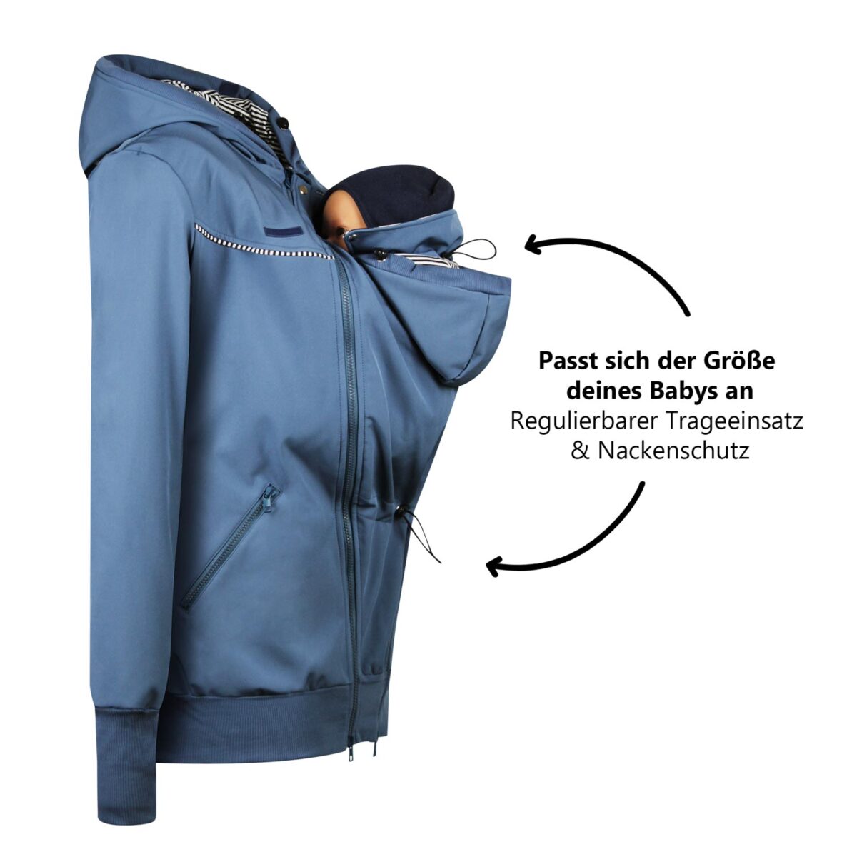 3in1 Allwetter Tragejacke Jacky zum Baby tragen