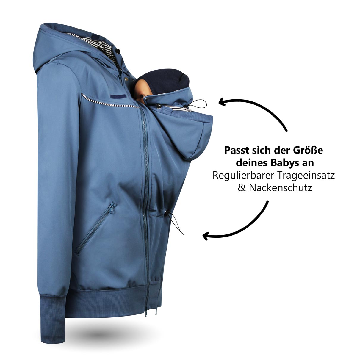 Allwetter Tragejacke mit Babyeinsatz Regentragejacke