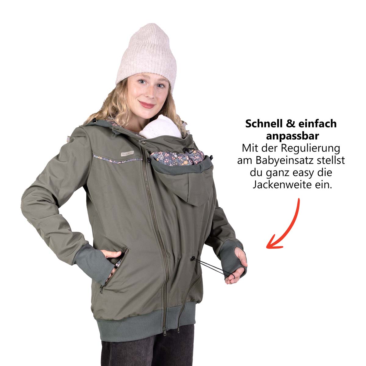 Softshelljacke oliv tragejacke baby