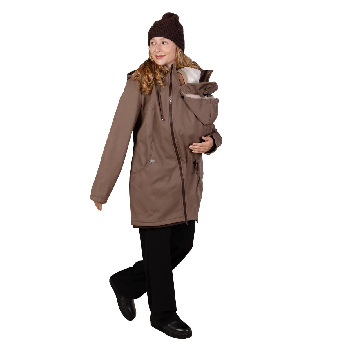 Baby Tragejacke braun regenjacke