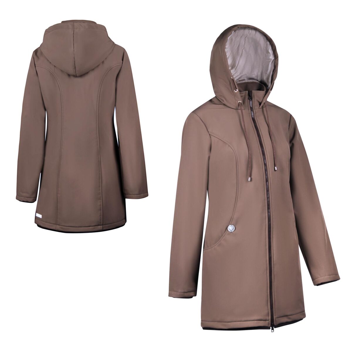 3in1 Tragejacke Softshell Beige Umstandsjacke Regenjacke