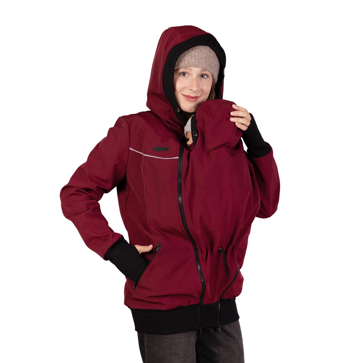 Softshell Tragejacke bordeaux