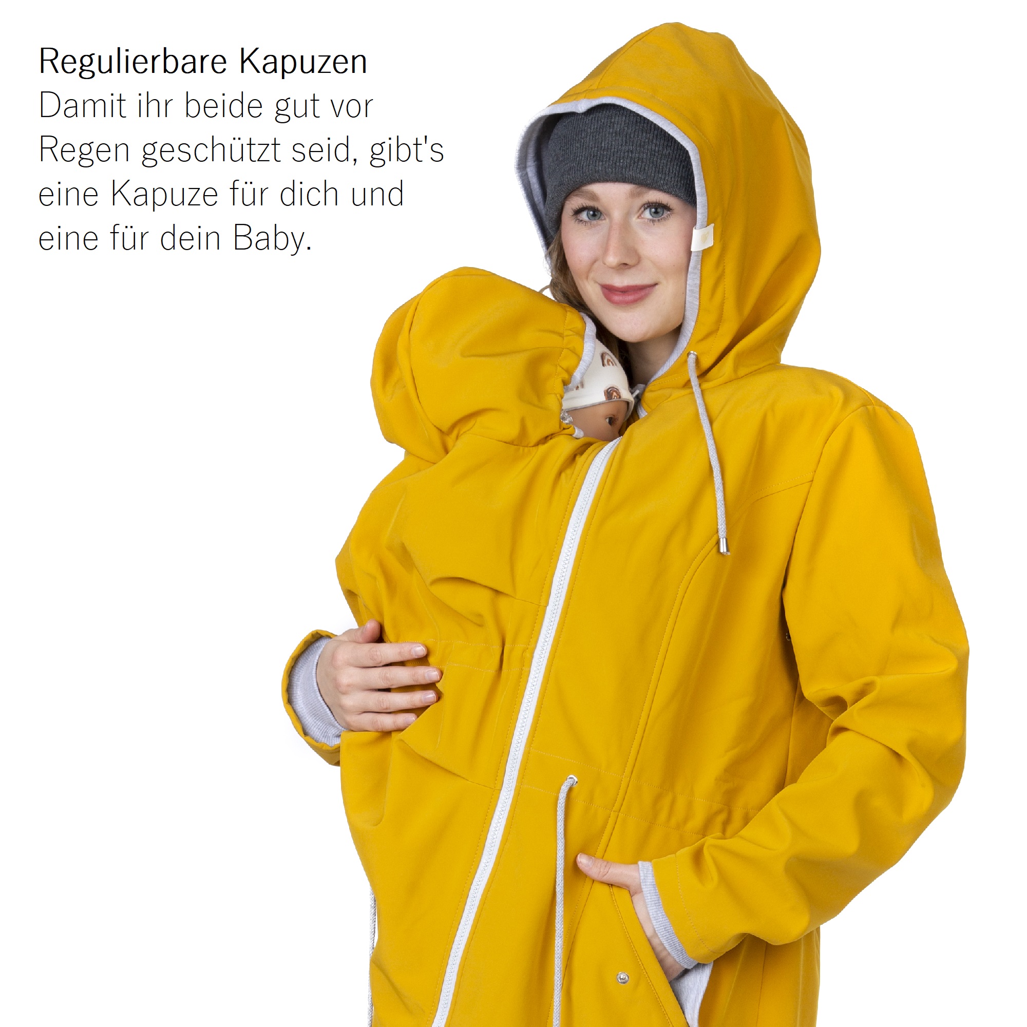 Softshell Tragejacke Baby Mama Jacke mit Einsätzen Umstandsjacke