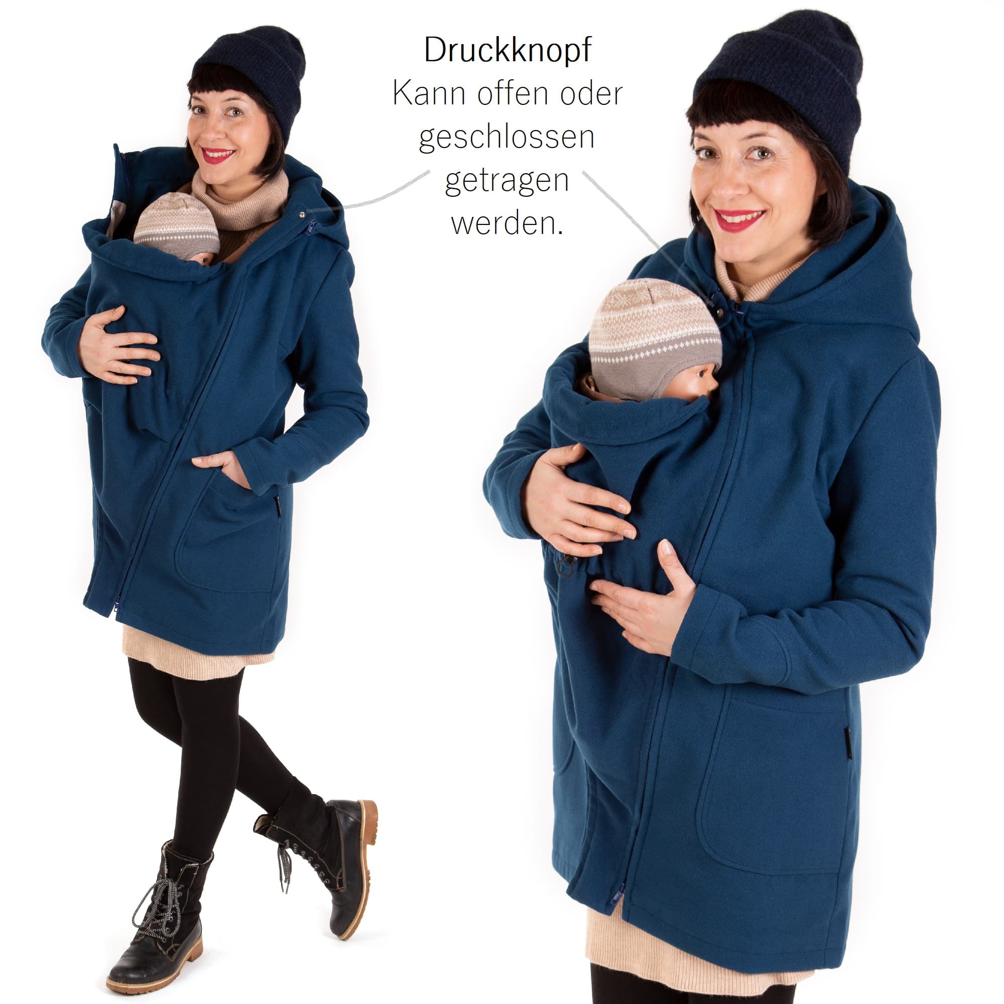 Tragejacke für den Winter Umstandsjacke Jacke für Babytragen Viva la Mama