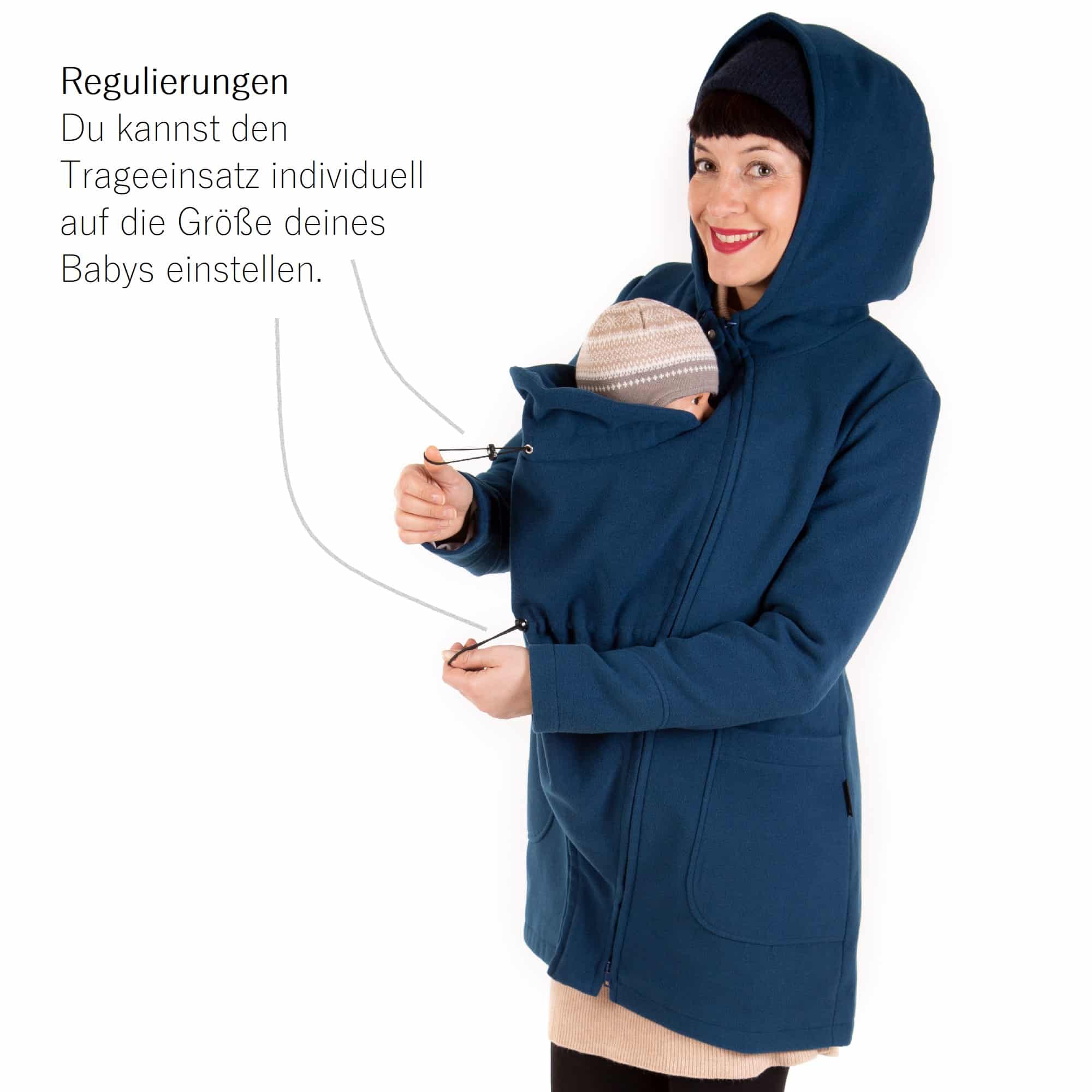 Tragejacke für den Winter Umstandsjacke Jacke für Babytragen Viva la Mama
