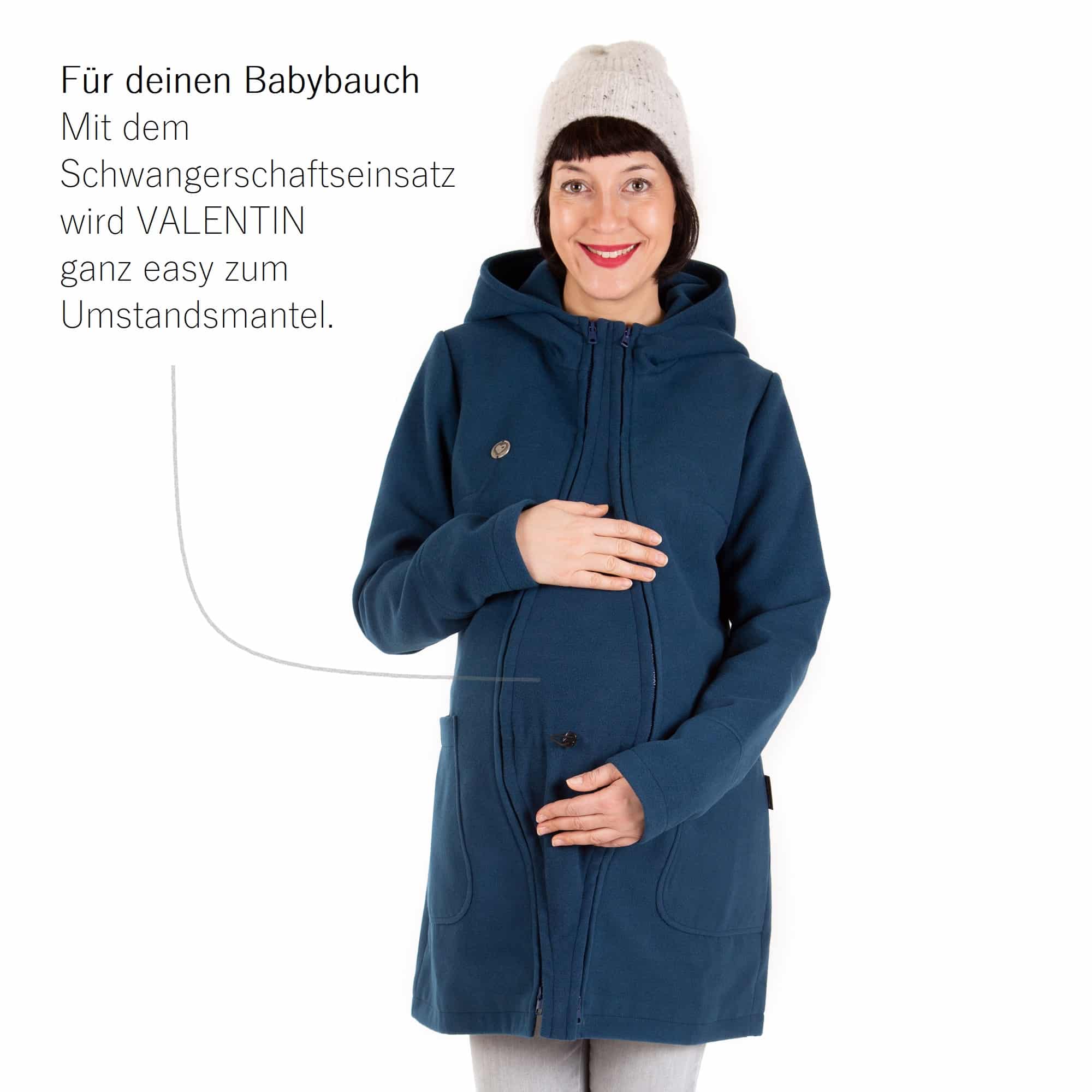 Tragejacke für den Winter Umstandsjacke Jacke für Babytragen Viva la Mama