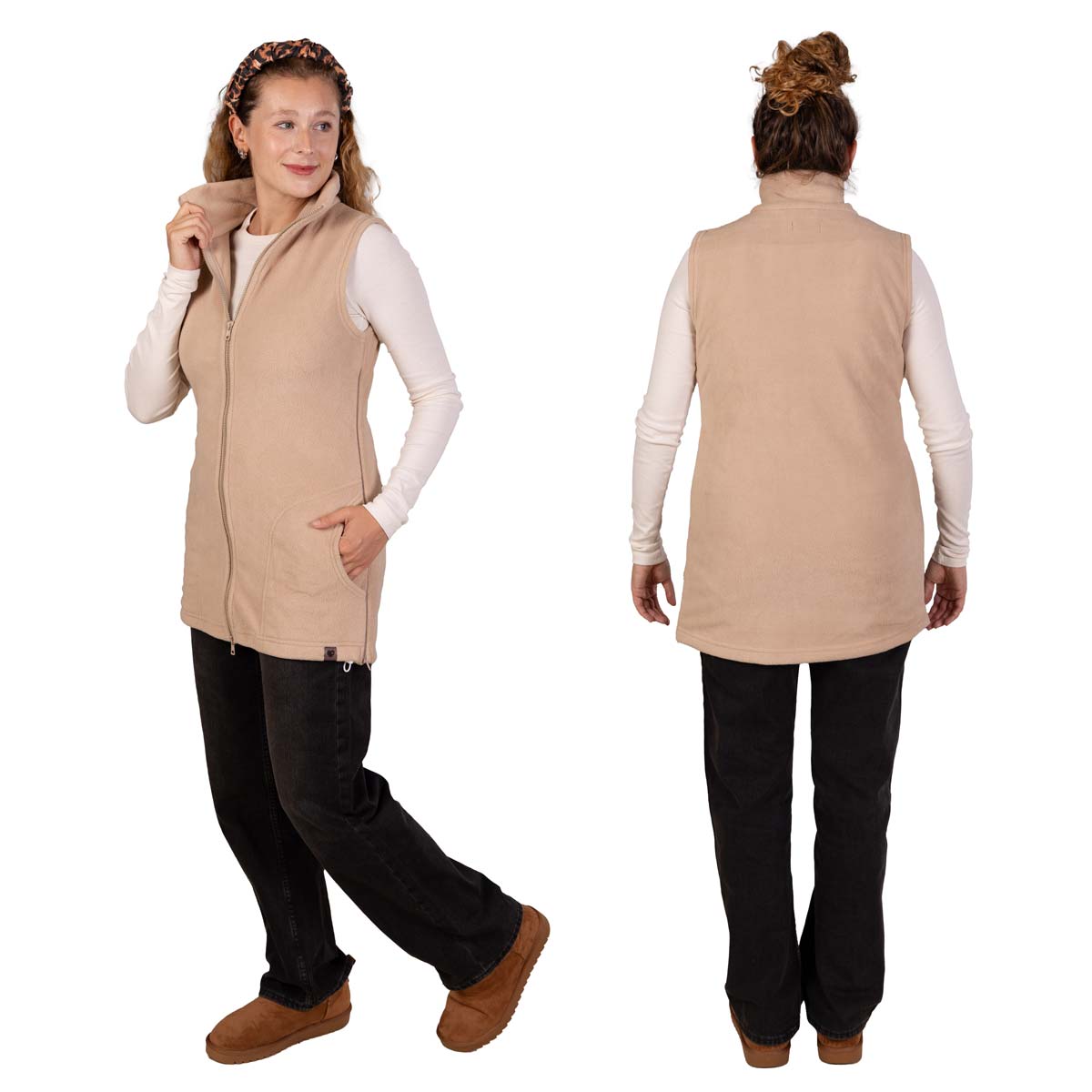 Baby Trageweste Umstandsweste in Beige