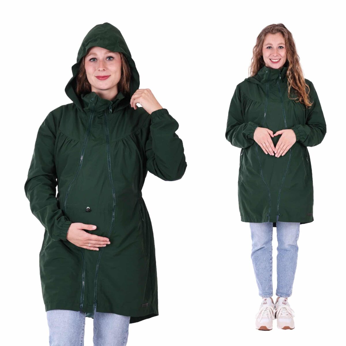 Umstandsjacke grün Mama Jacke mit Schwangerschaftseinsatz