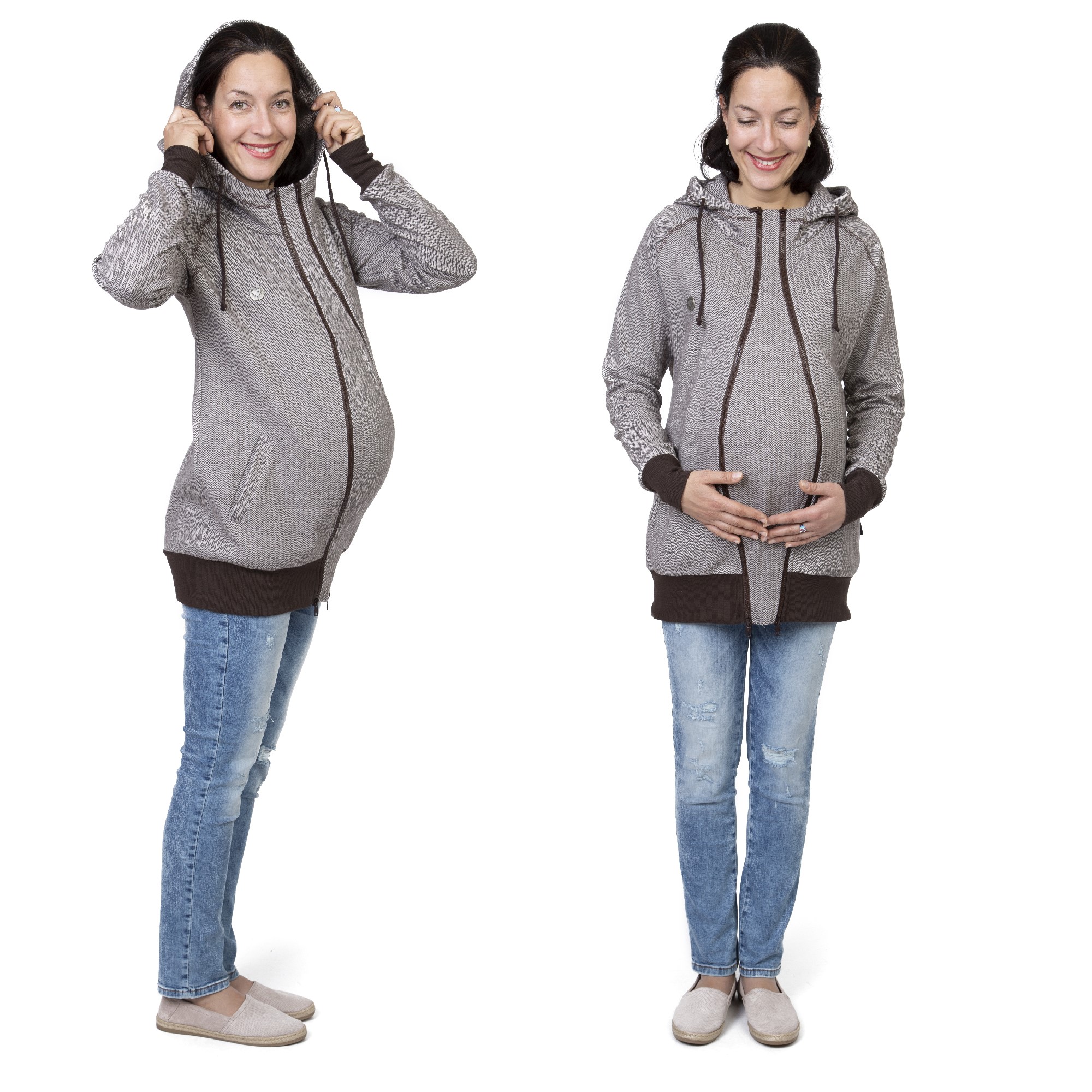Umstandsjacke Sweat Tragejacke bequem