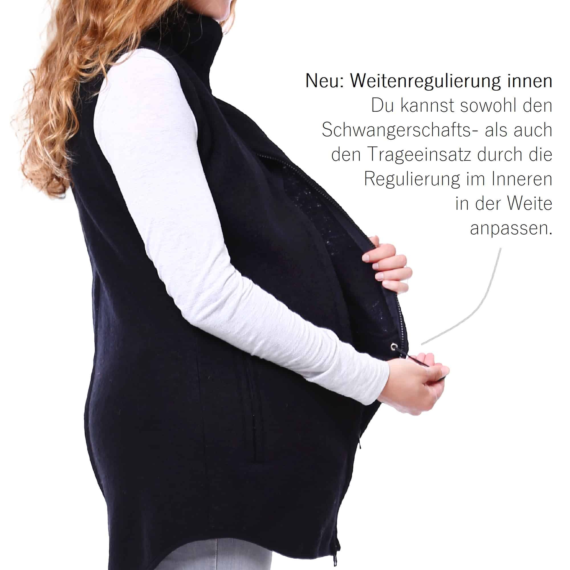 Wollweste Baby Trageweste aus Wollwalk Umstandsweste Viva la Mama