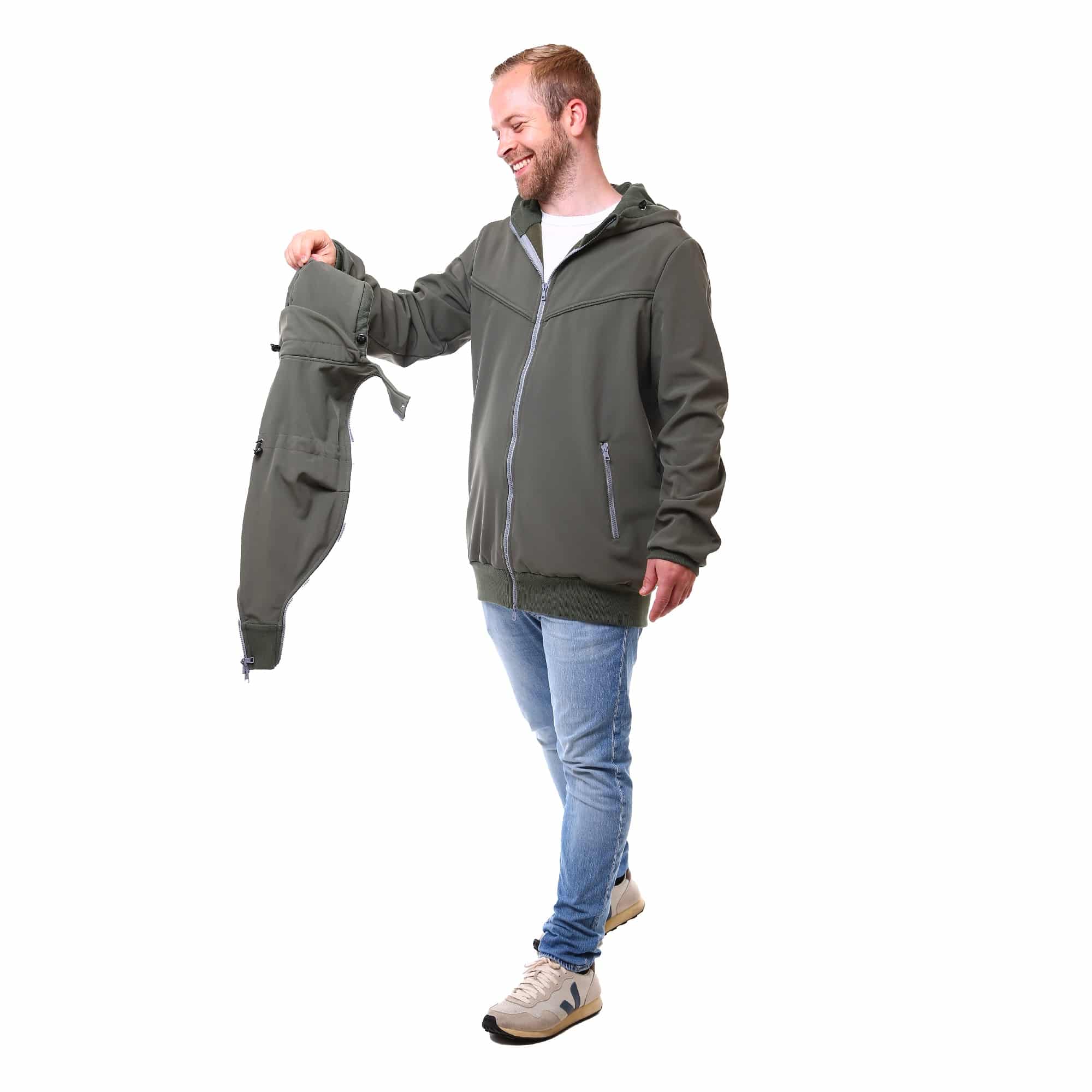 Männerjacke für Babytragen Outdoor Jacke aus Softshell wetterfest Baby Tragejacke Viva la Mama