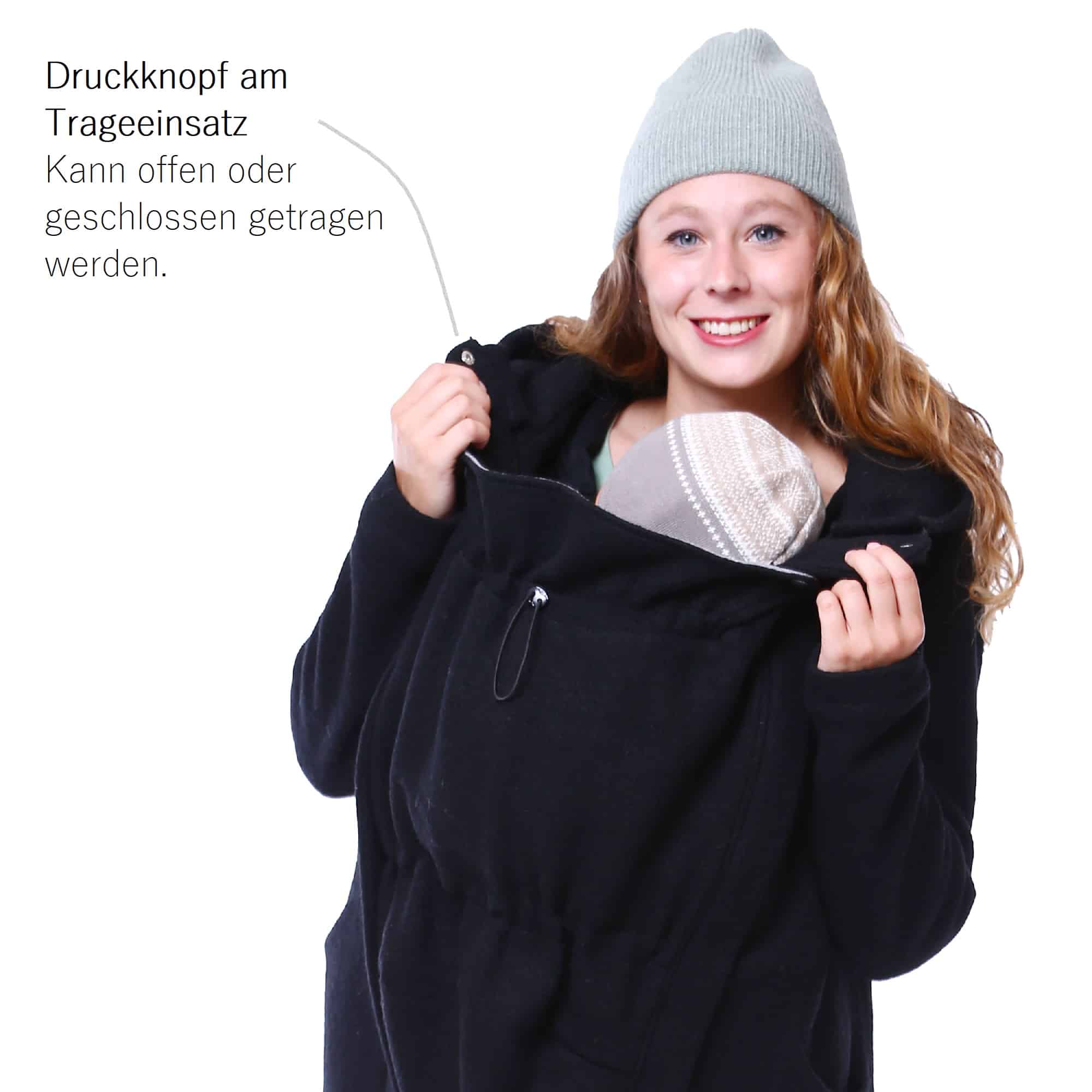 Winter Tragemantel Umstandsmantel aus Wolle Wollwalk Mantel für Babytragen Viva la Mama