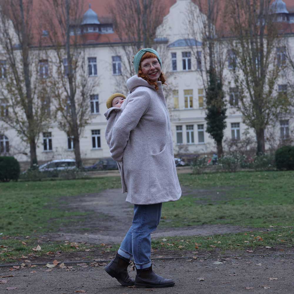 Wolle Tragejacke Mantel für Mama
