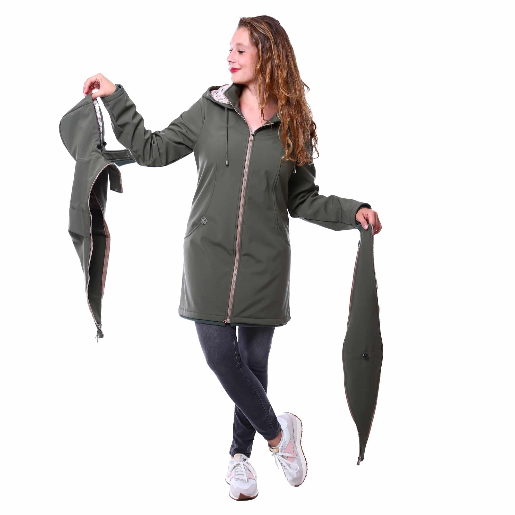 Regen Tragejacke schützt dich und dein Baby vor Wind und Regen draußen Babytragen Viva la Mama Tragejacken