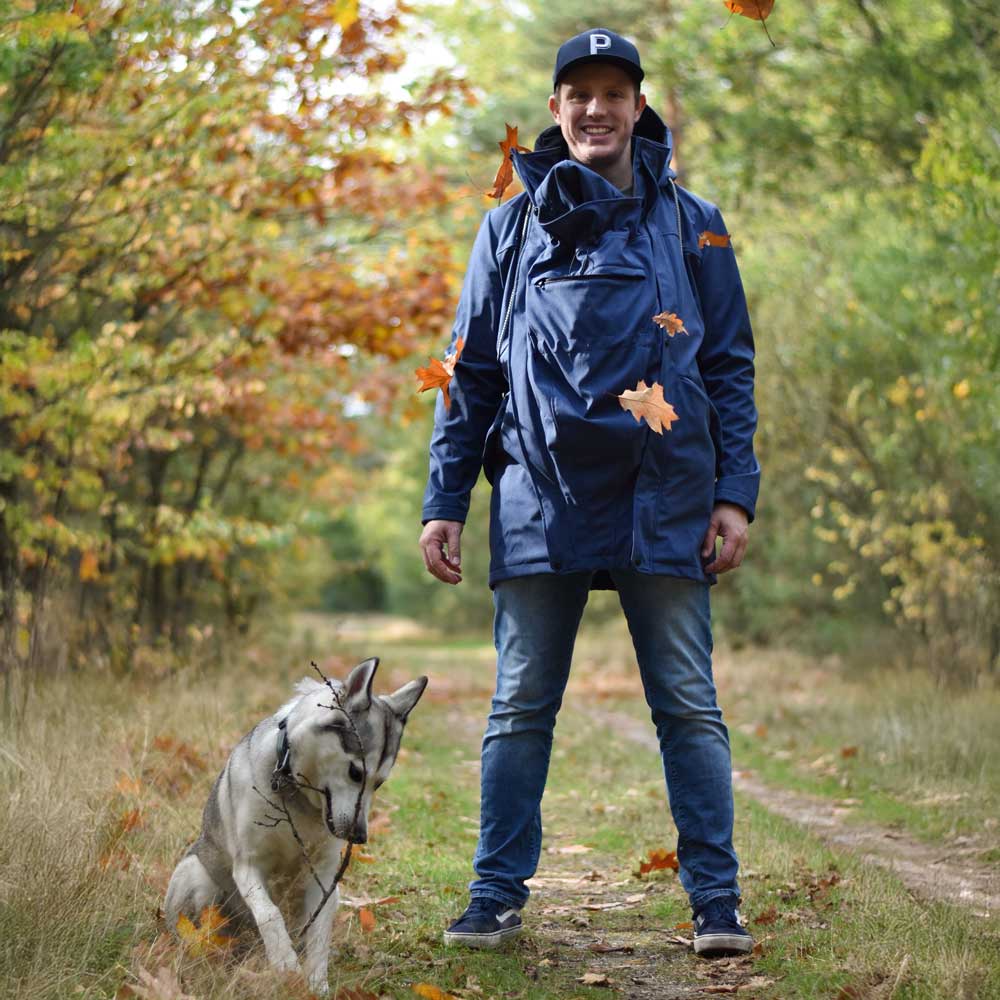 Softshell Tragejacke für Männer (Papa-Baby-Jacke)