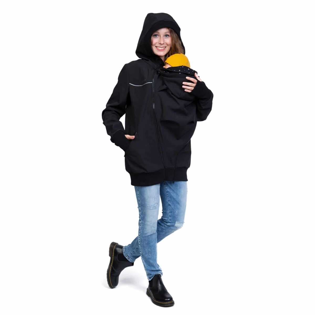 Regen Tragejacke Softshell Umstandsjacke Jacke Trageeinsatz Baby Erweiterung viva la mama