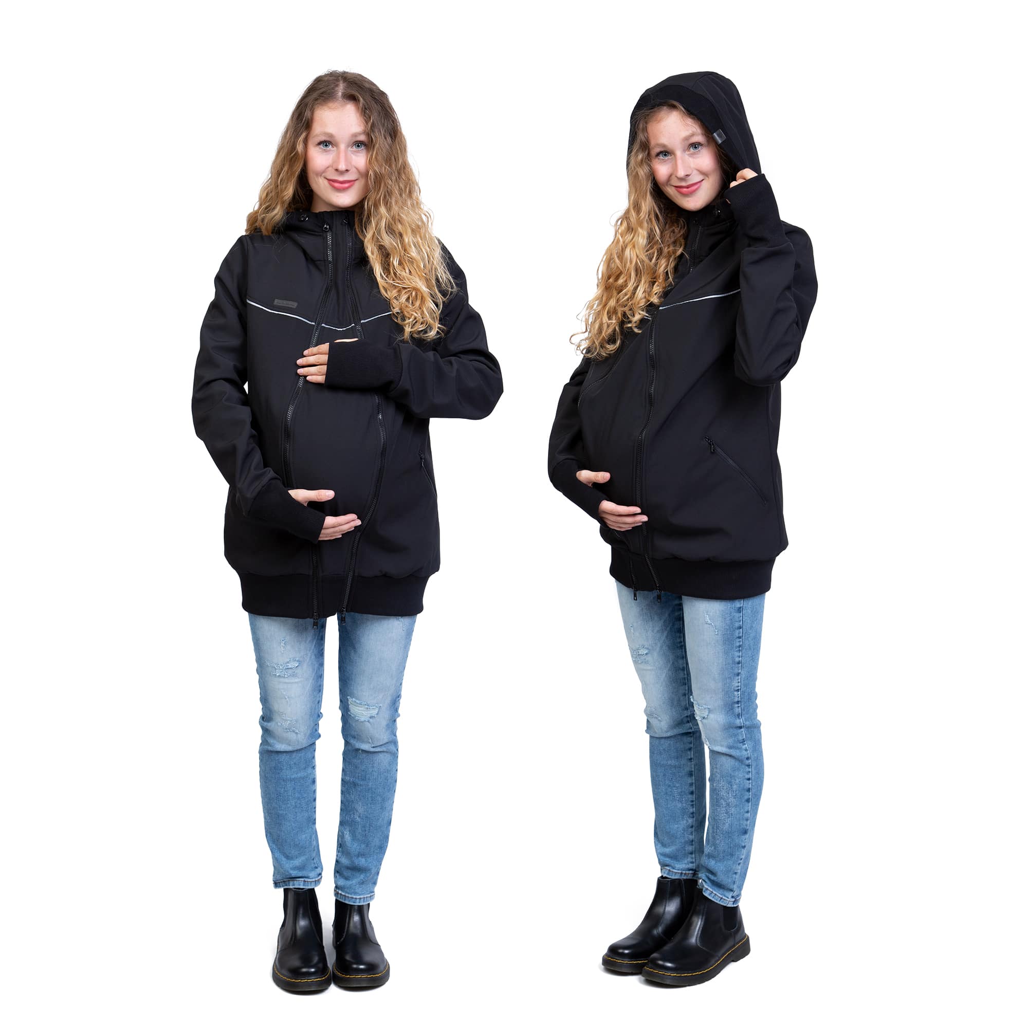 Regen Tragejacke Softshell Umstandsjacke Jacke Trageeinsatz Baby Erweiterung viva la mama