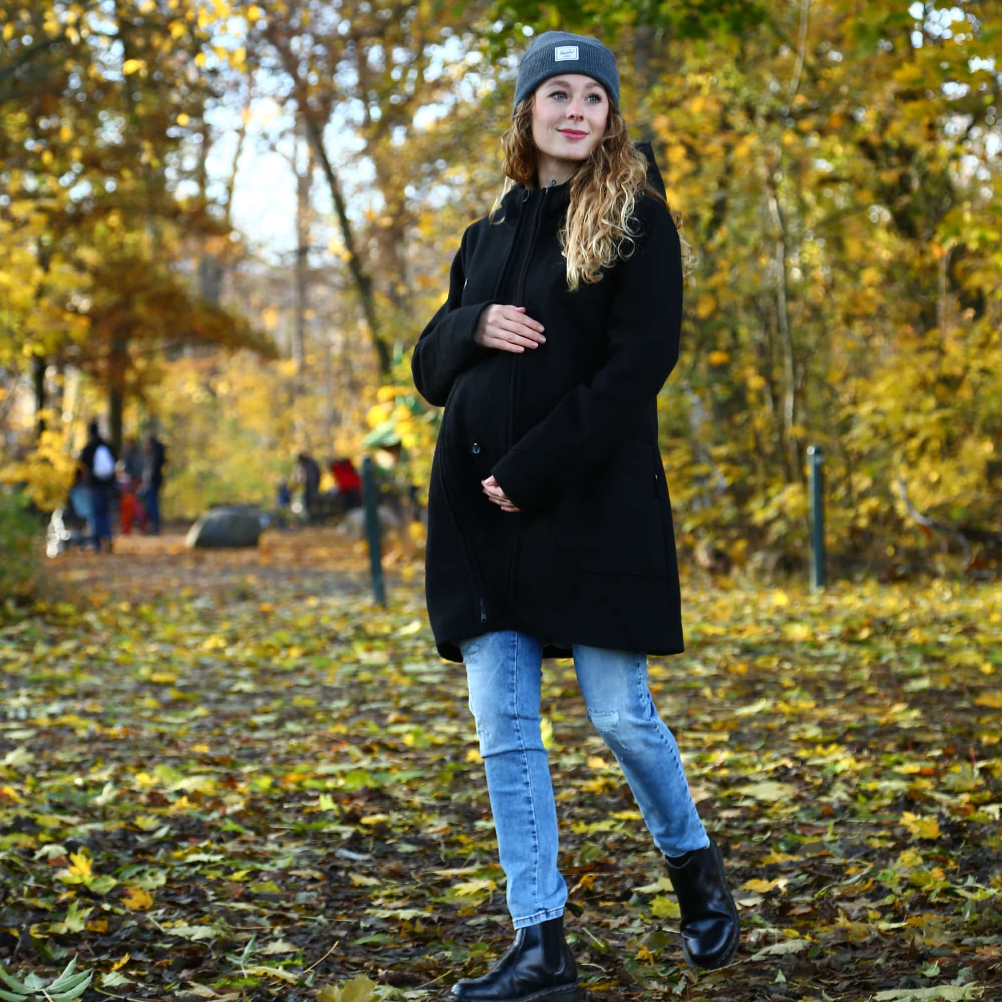 Winter Tragejacke Umstandsjacke Mantel mit Einsatz Mama Jacke