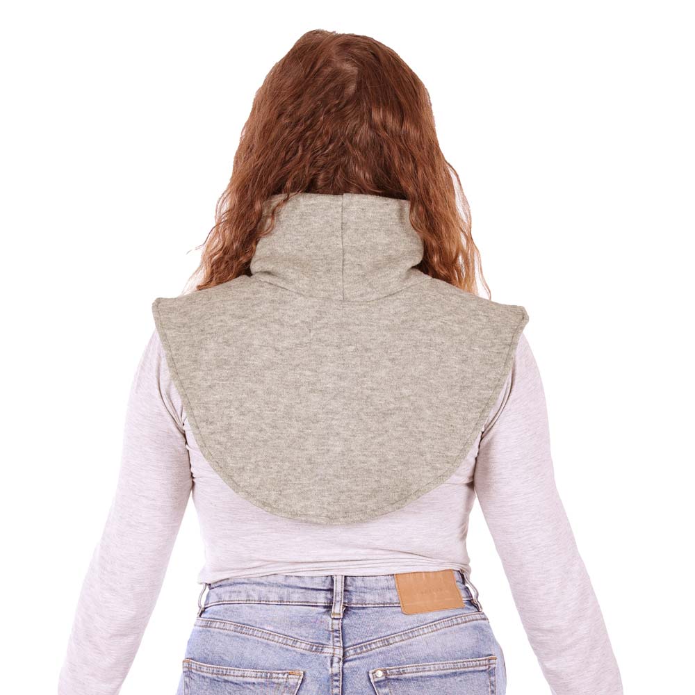 Trageschal aus Merino Wolle in Ecru Creme Beige (Rückenansicht)