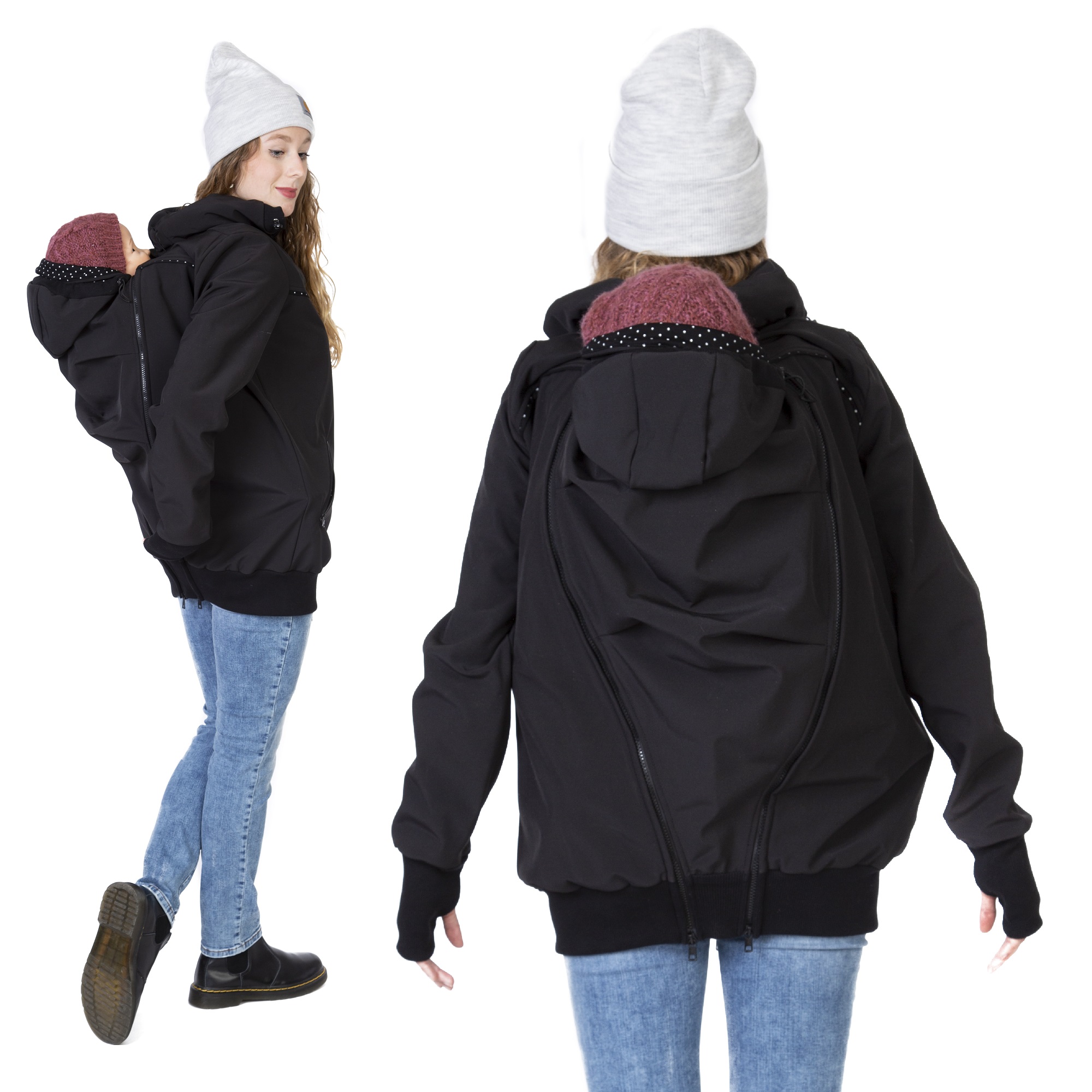 Rückentragejacke Softshell Jacke zum Rückentragen
