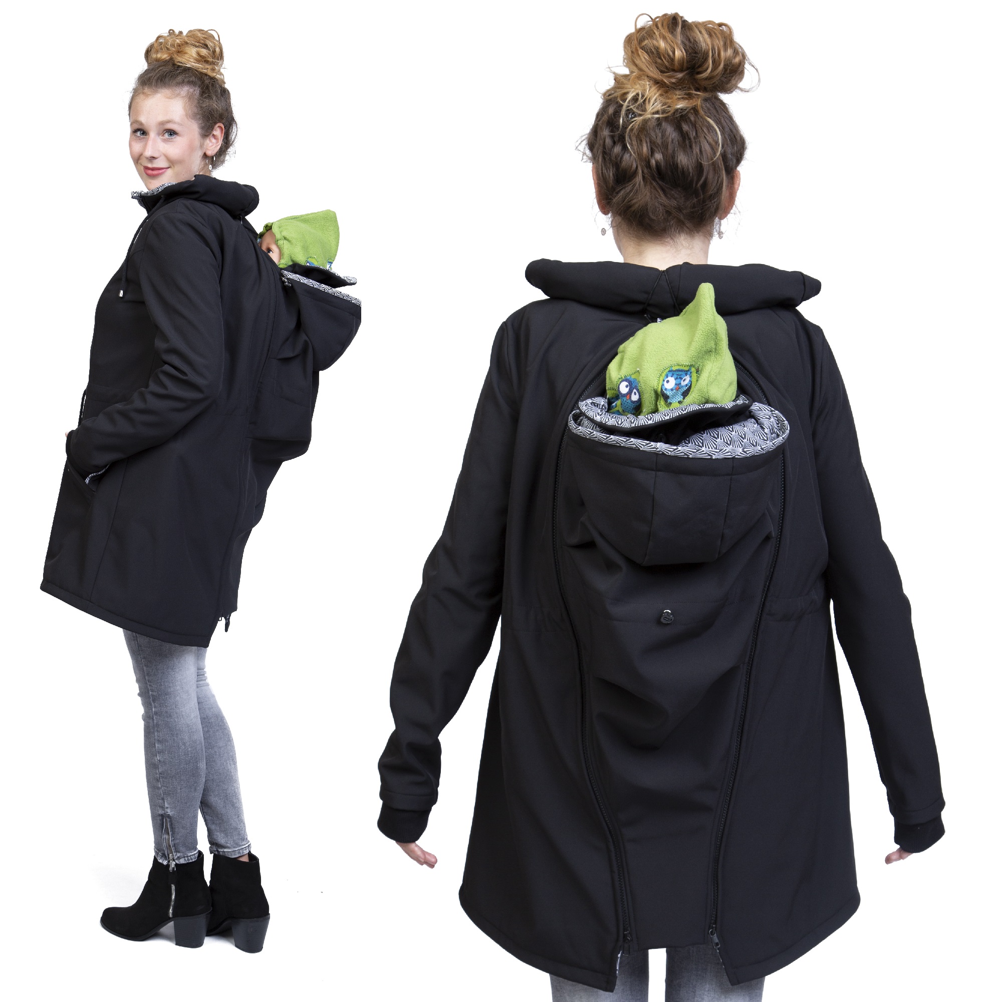 Jacke zum Rückentragen Tragejacke Baby