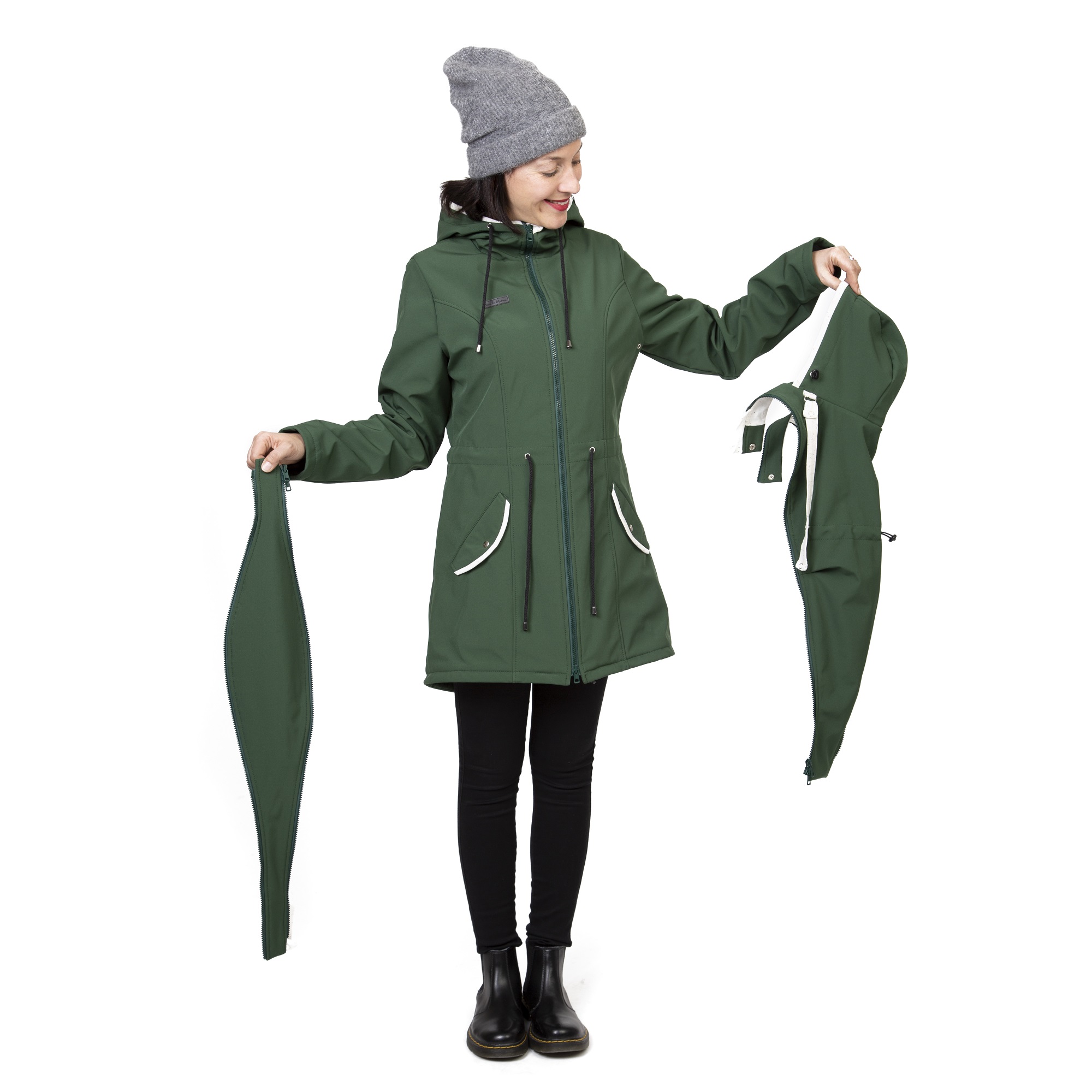 Tragejacke Baby Jacke mit Einsatz Schwangerschaftseinsaz Babyeinsatz