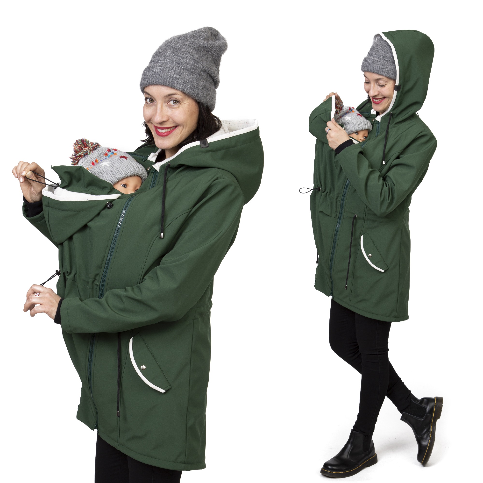 2nd Hand Tragejacke PINA Waldgrün Gr. M Viva la Mama