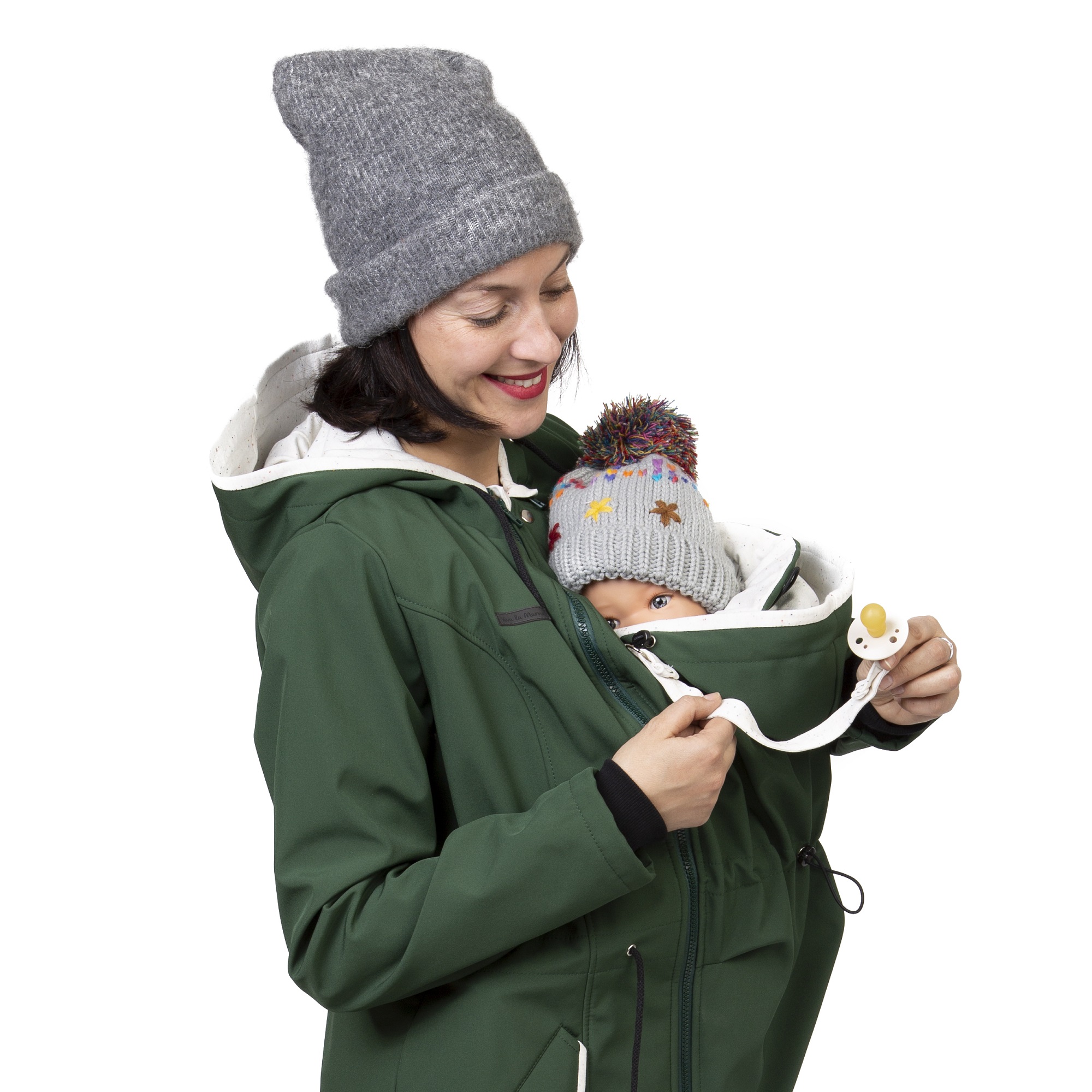 Jacke mit Babyeinsatz Baby unter Tragejacke
