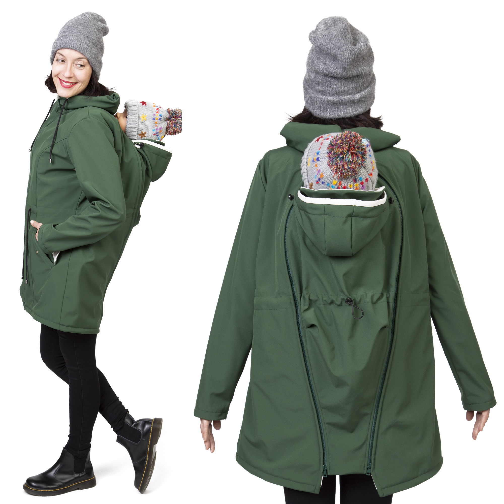 Rückentragejacke Jacke Kind auf Rücken tragen