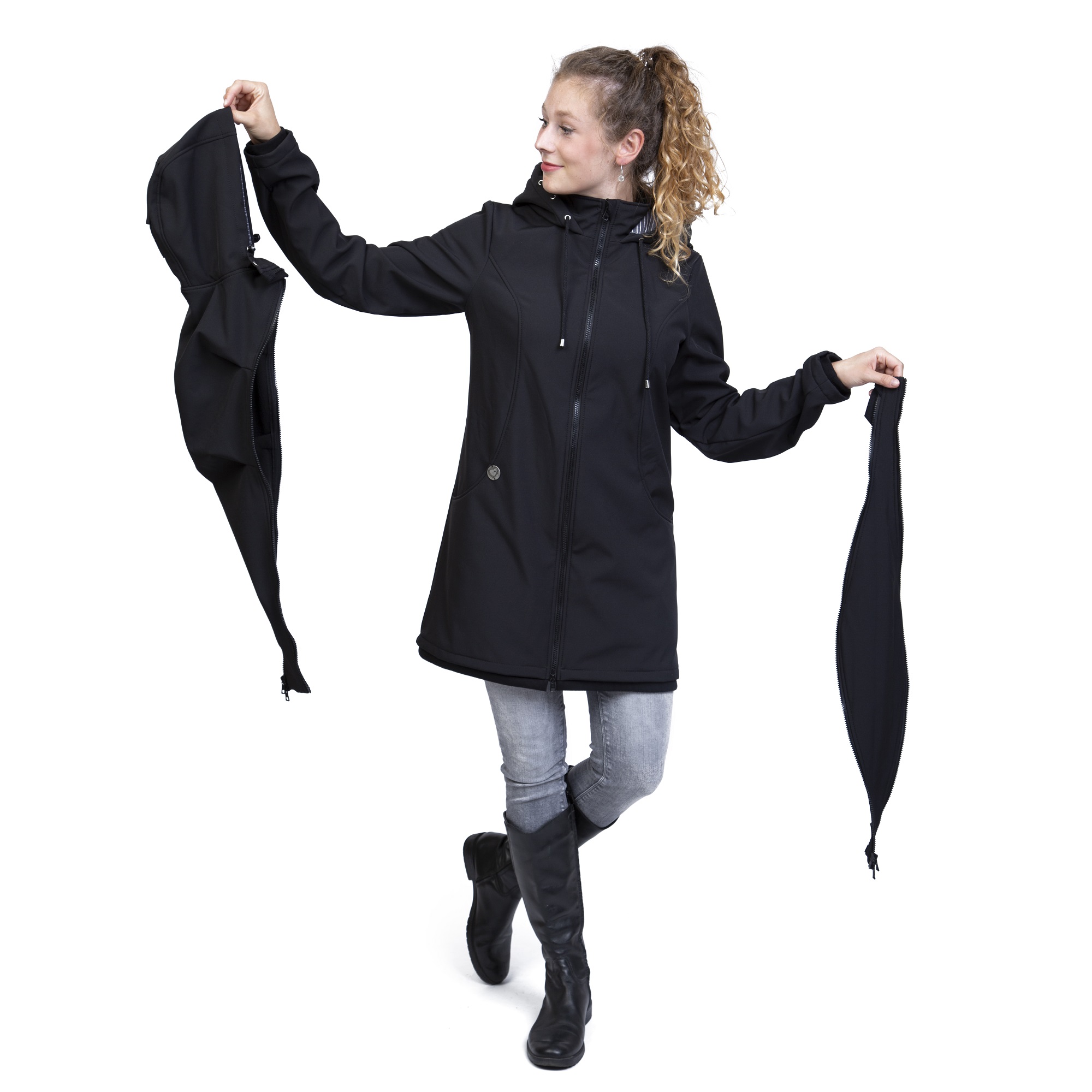 Jacke schwarz für babytrage Schwangerschaft Umstandsjacke Tragejacke