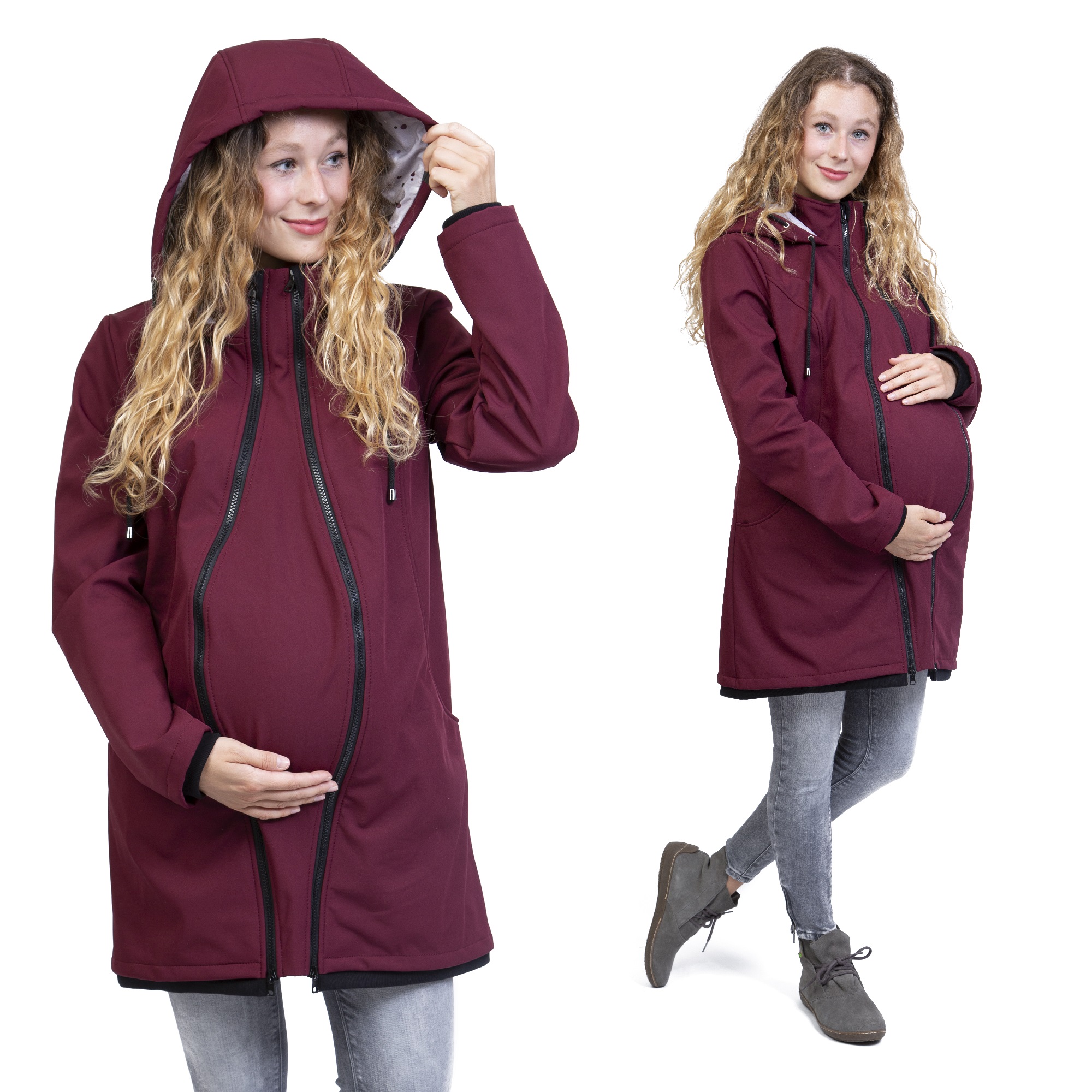 Umstandsjacke Softshell Jacke mit Schwangerschaftseinsatz
