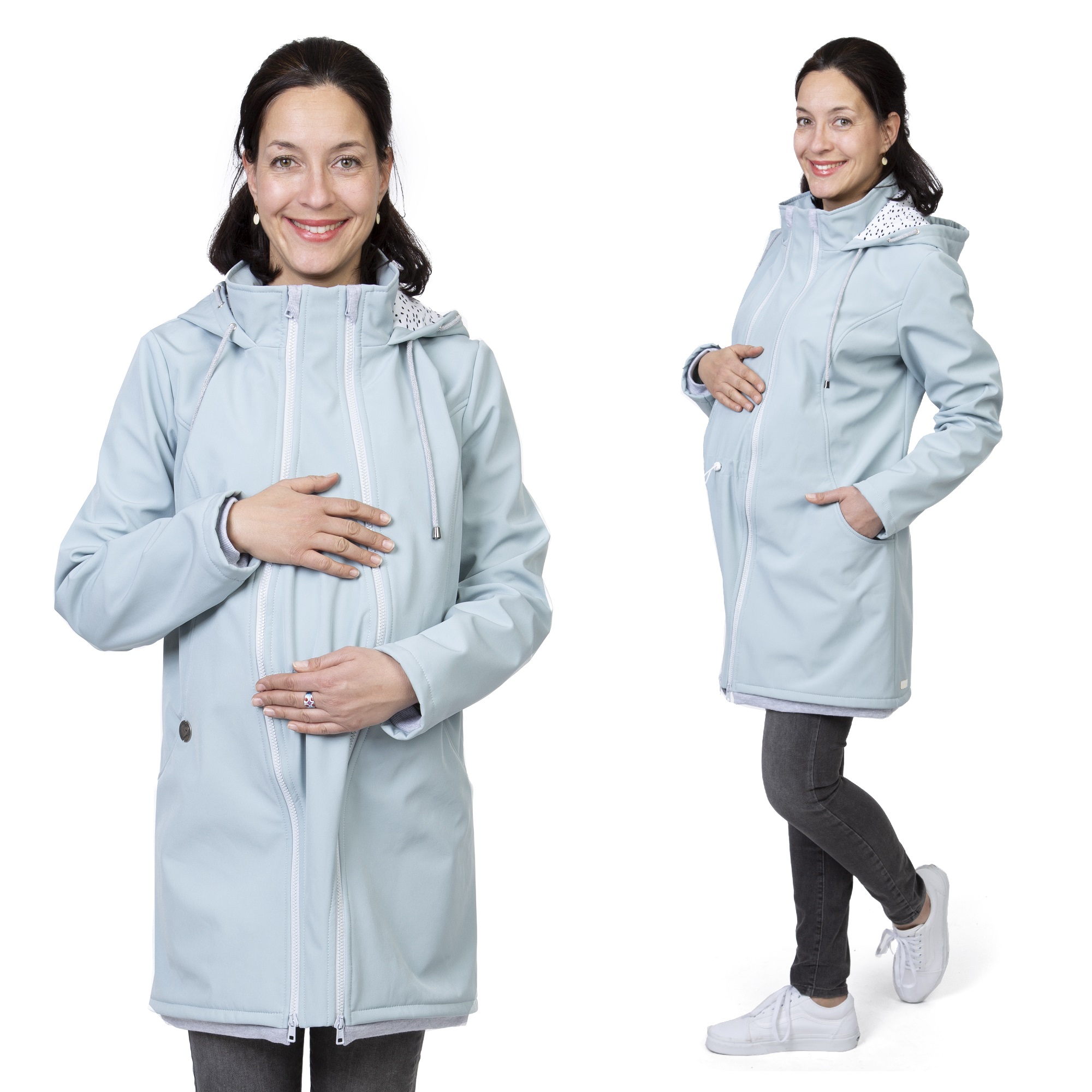 Mama Jacke aus Softshell Umstandsjacke mit Schwangerschaftseinsatz