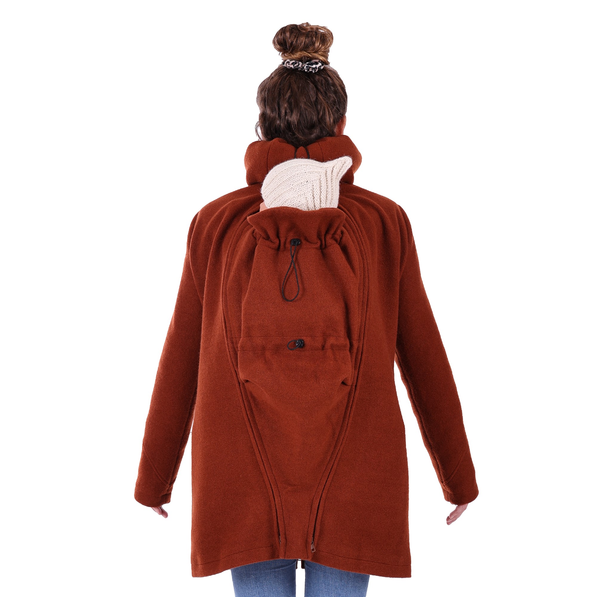 winter tragejacke rückentragen mama jacke mantel braun