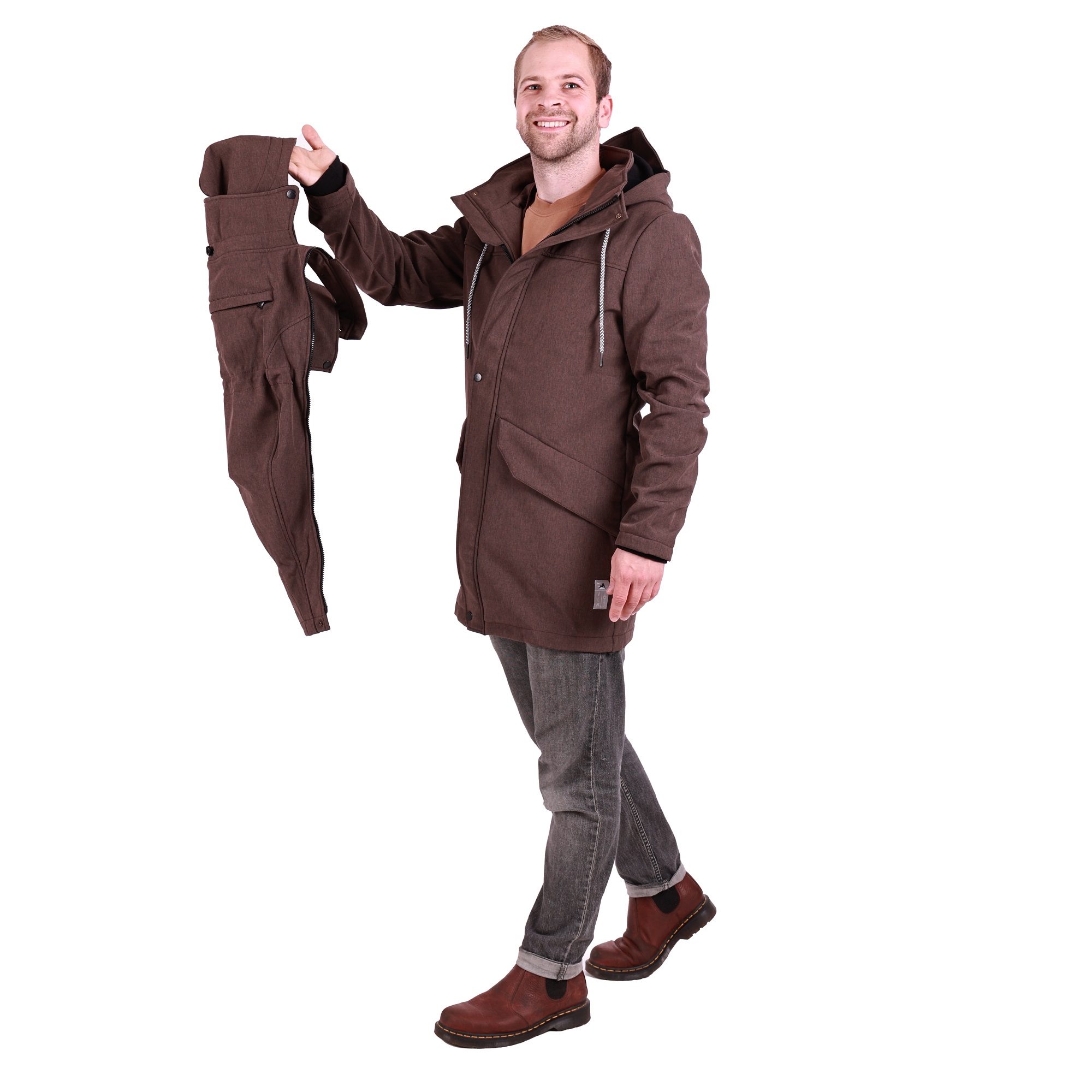 Tragejacke Für Männer Softshell Jacke mit Babyeinsatz