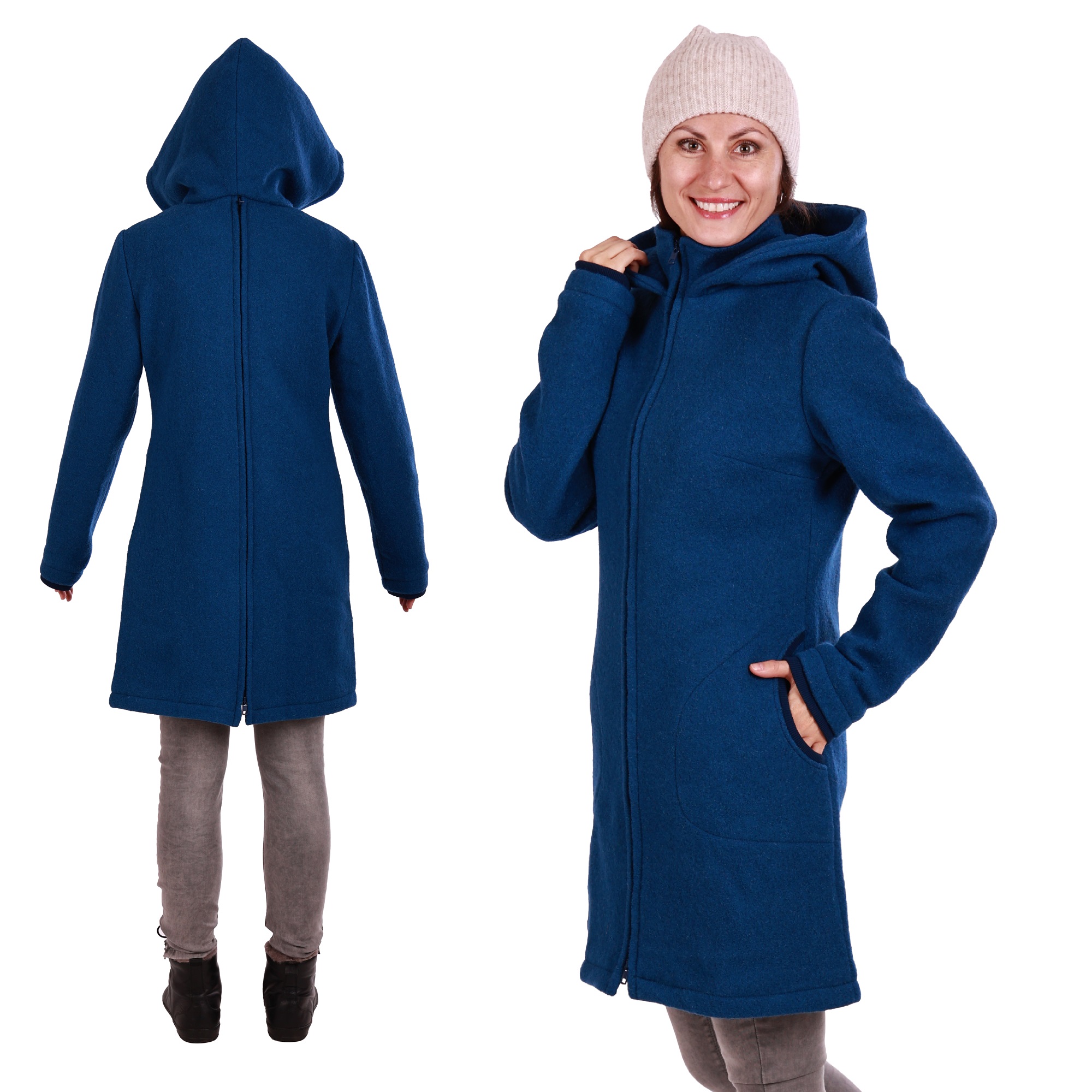 Wollmantel zum Babytragen Winter Tragejacke Wolle