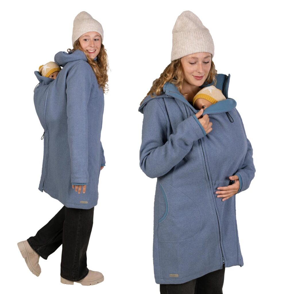 Tragejacke aus Wolle Baby Tragemantel SMILLA