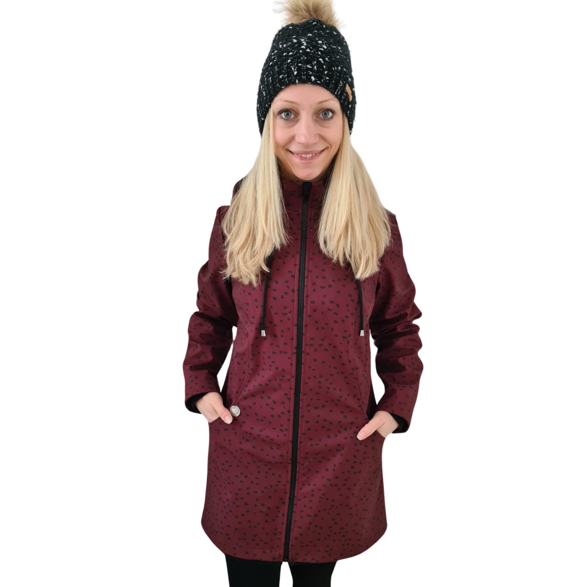 exklusive tragejacke umstandsjacke softshell bordeaux