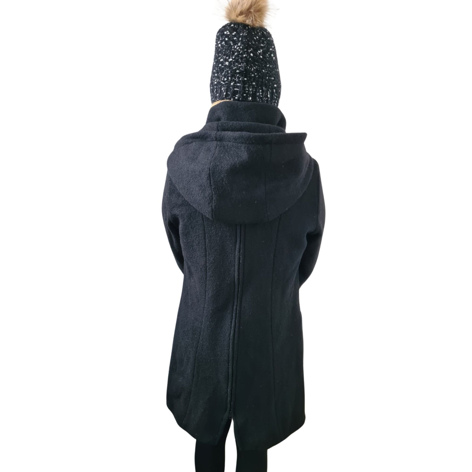 Exklusiver Wollmantel schwarz Winter Tragemantel Baby