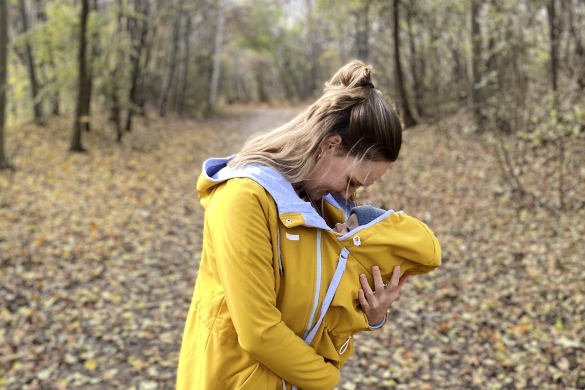 tragejacke jacke baby draußen tragen einsatz