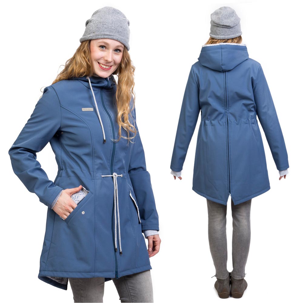 Tragejacke Baby aus Softshell, winddicht und regensicher