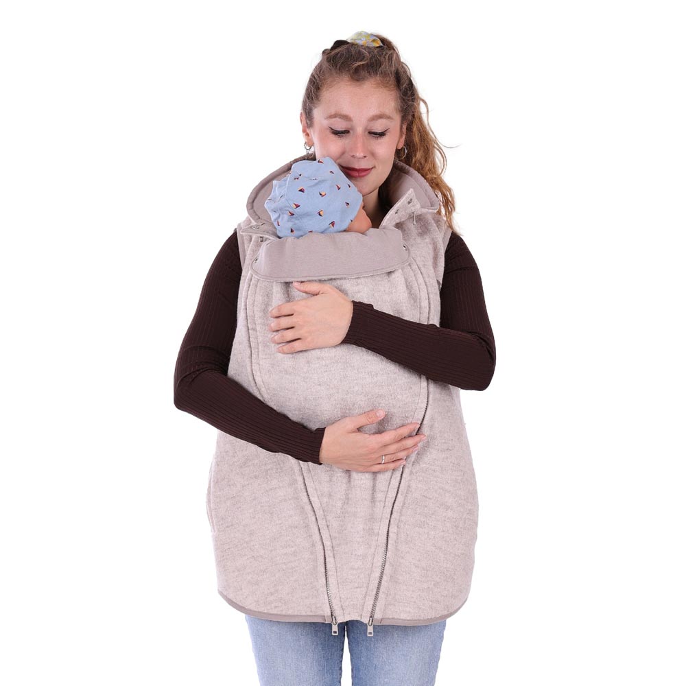 Baby Trageweste aus Wolle in Ecru