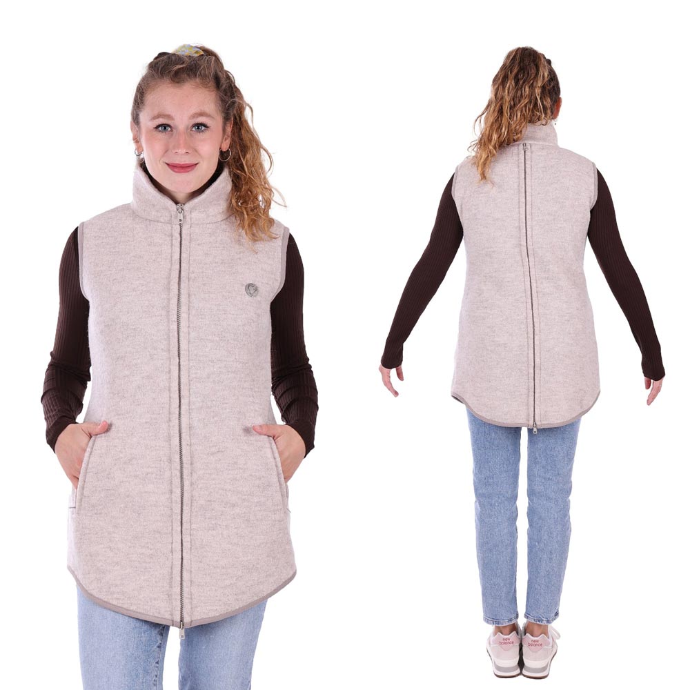 Baby Trageweste aus Wolle in Ecru (Ansicht ohne Einsatz)