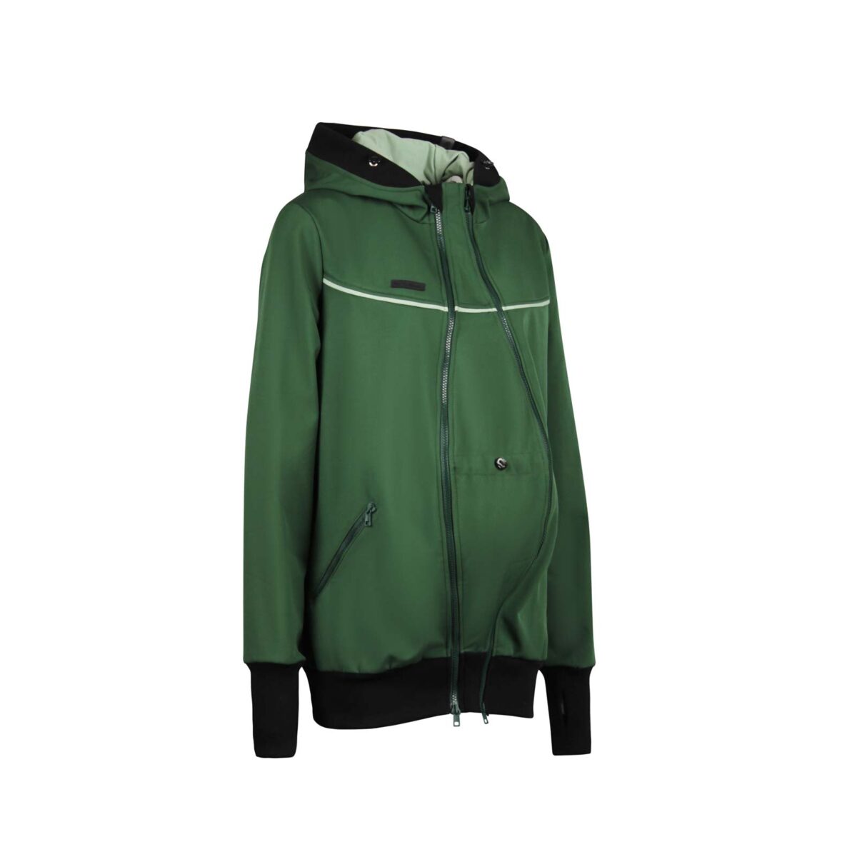 Softshell Tragejacke Umstandsjacke (Ansicht mit Schwangerschaftseinsatz)