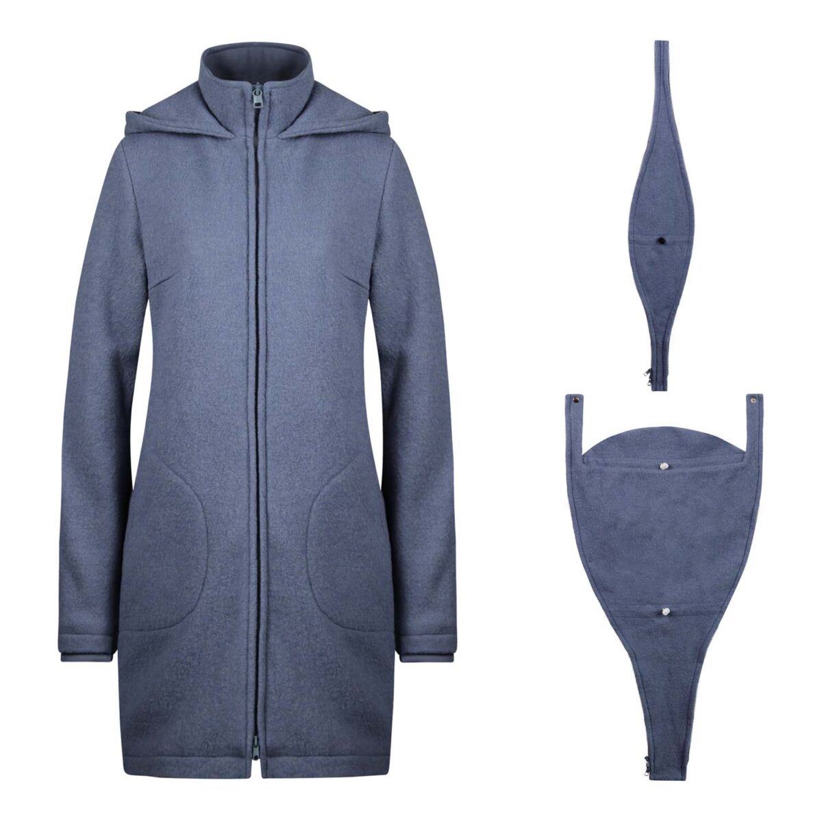 Winter Tragejacke Mantel mit zwei Einsätzen für Babytrage
