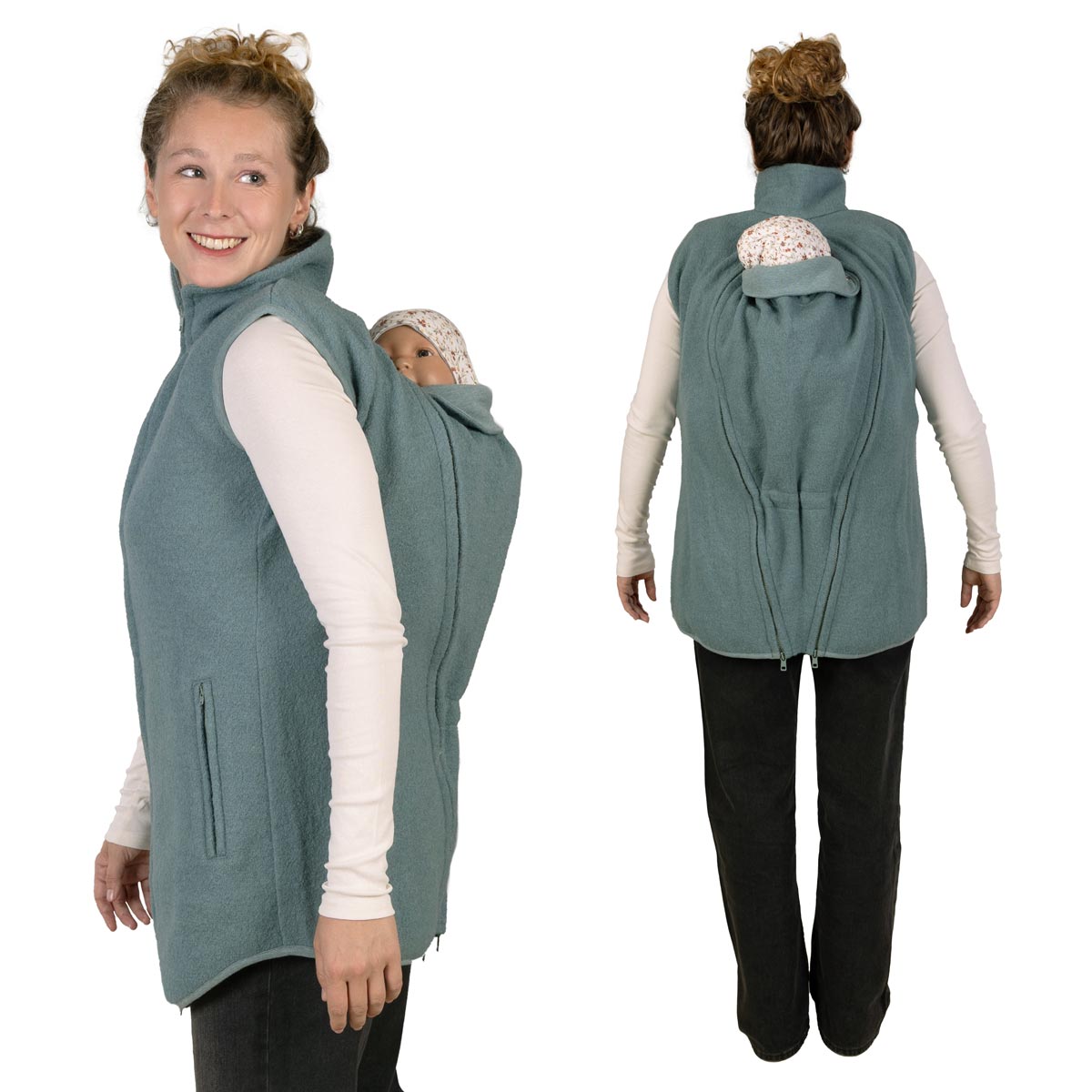 Rückentrageweste aus Wolle Viva la Mama