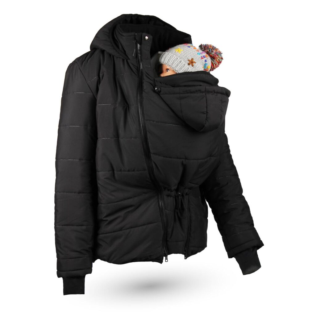 Winter Tragejacke Männer Steppjacke mit Baby in Babytrage