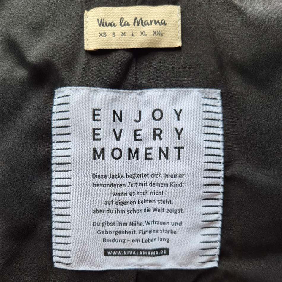 Winter Tragejacke Männer Steppjacke schwarz (Innenpatch)