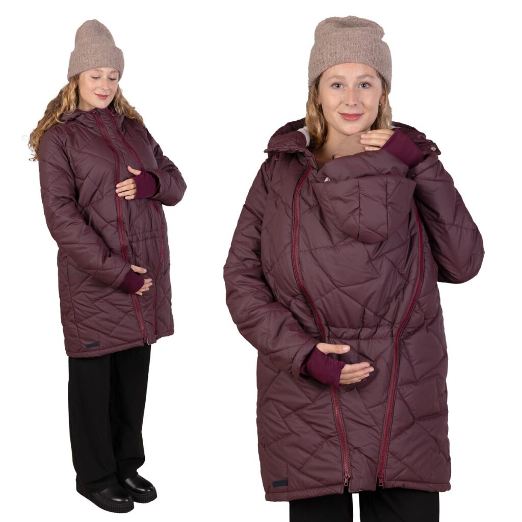 Winter Tragejacke Baby warm gesteppt inkl. 2 Jackeneinsätze