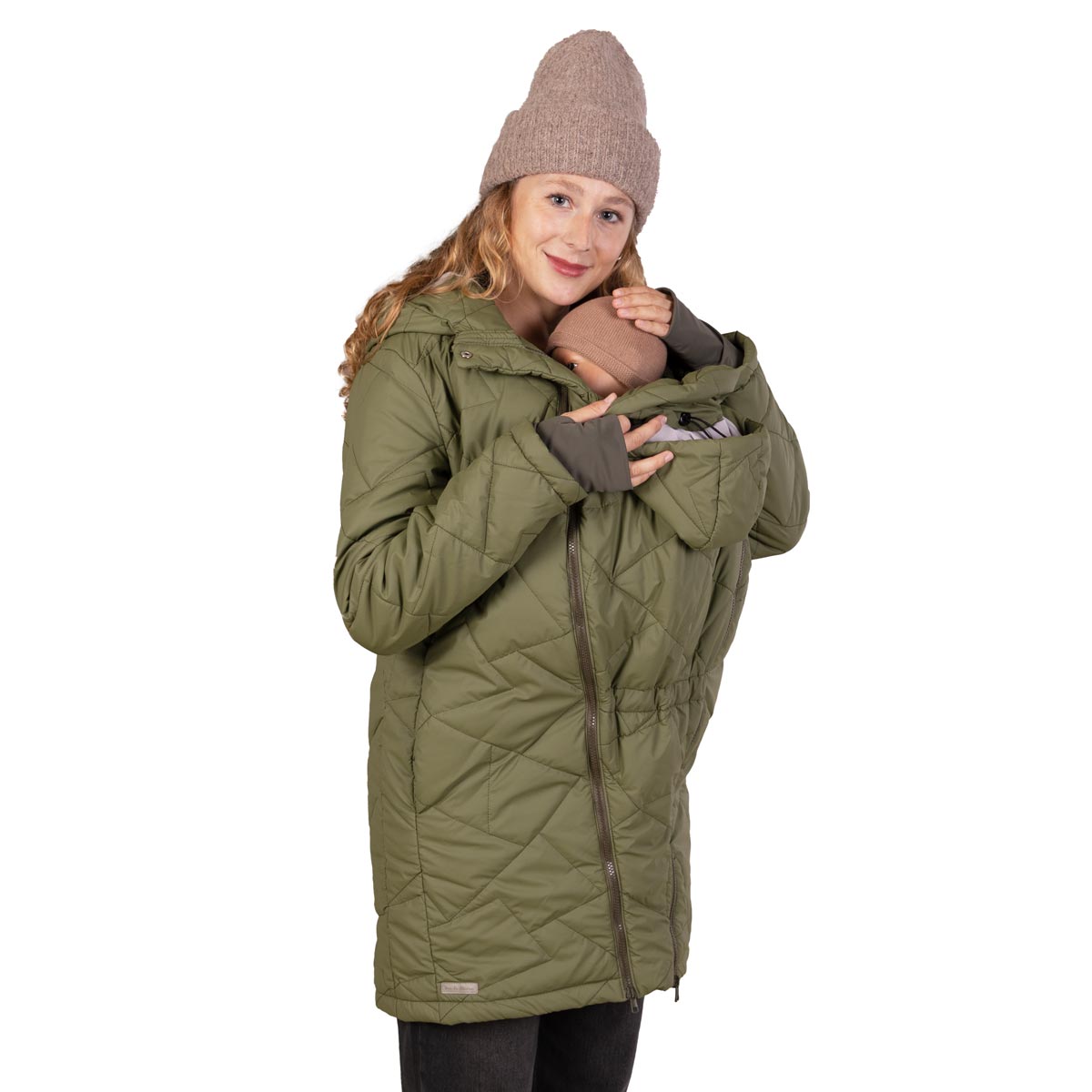 Winter Tragejacke Steppjacke in Oliv