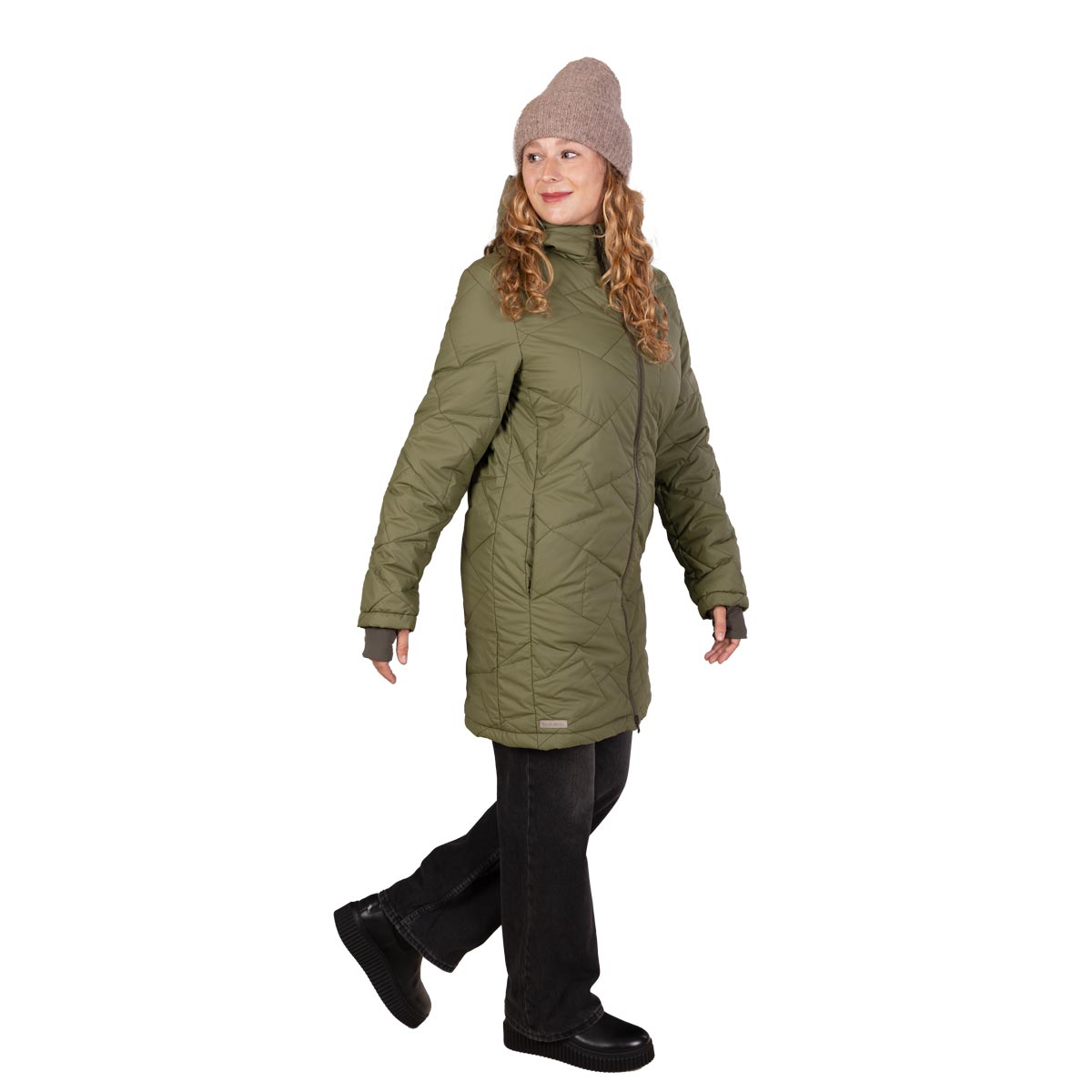 Baby Tragejacke Winter Steppjacke in Oliv